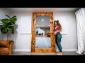 how to make a LARGE floor mirror frame DIY WOOD FRAME