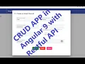 Angular 9 CRUD app with Restful API