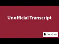 Unofficial transcripts - Registrar