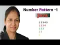 Number Pattern - 1 How to print number pattern in Java