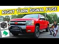 CHEVROLET SILVERADO RIGHT TURN SIGNAL FUSE LOCATION 2006 2007 2008 2009 2010 2011 2012 2013