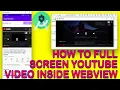 How to Enable Fullscreen mode in any s in webview Android Studio Tutorial 2021