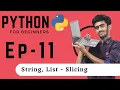 Python for Beginners Ep - 11 String and List Splicing Tamil code io