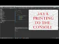 Java Programming Printing to the Console
