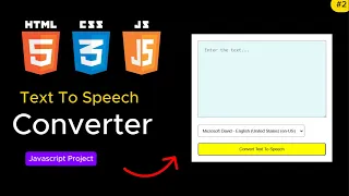 Text to speech converter with javascript Javascript project how to create text to speech tool