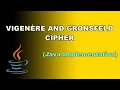 Vigenere and Gronsfeld Cipher Java Implementation