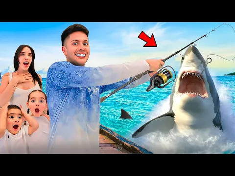 Download MP3 Pescando un TIBURON para COMERLO con MI FAMILIA 🦈