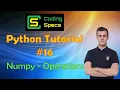 Python Tutorial - Numpy Operations