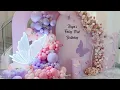 Stunning Butterflies Setup for a Fairy First Birt ay Butterfly with lights Custom Decor