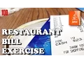 JAVA EXERCISES Restaurant Bill Exercise - Programming for Beginners