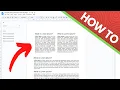 Google Docs columns on part of page
