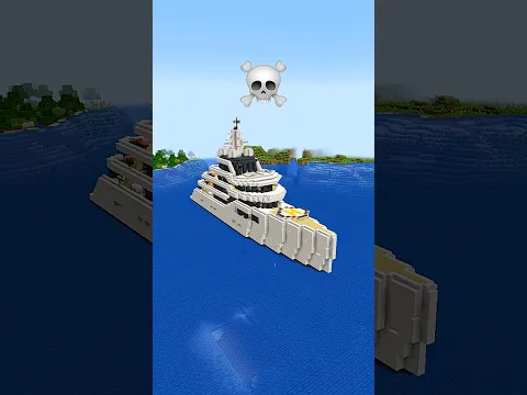 Minecraft Yacht Build Battle - Noob vs Pro vs Hacker vs God #shorts #minecraft
