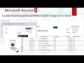 How to generate reports between any two dates on a form in MS Access