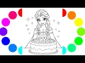 Download Lagu Beautiful elsa frozen Drawing, Painting and Coloring for Toddlers -Child Art 