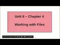 Enterprise Java - Unit 2 Chapter 4