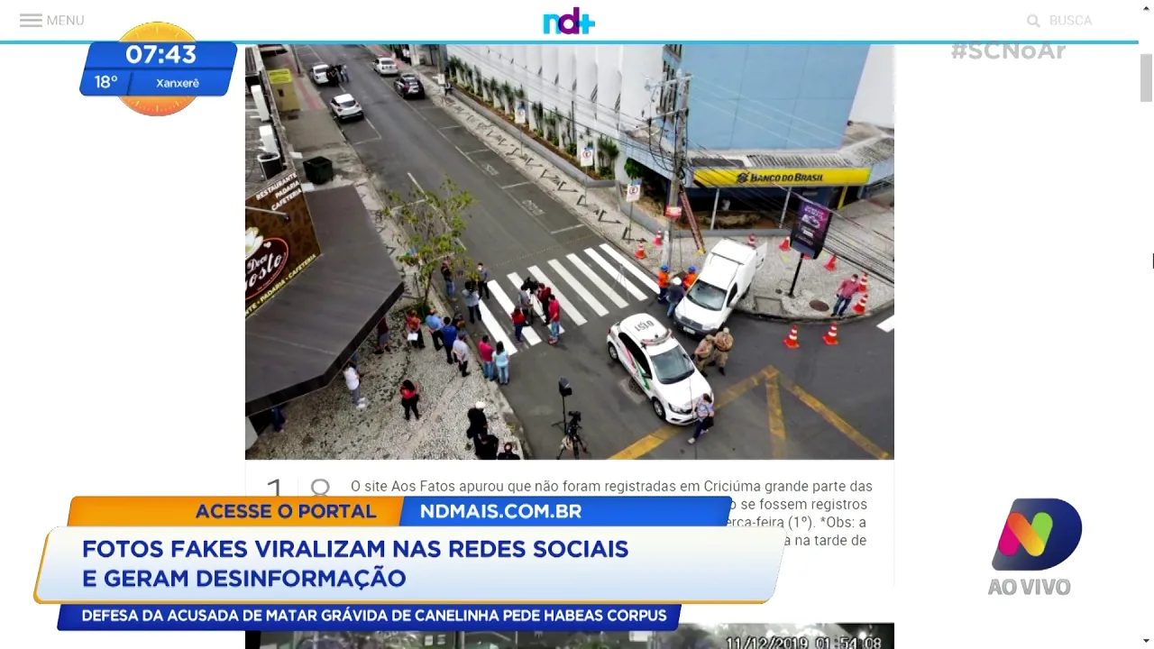 Assalto em Criciúma: fotos fakes viralizam nas redes sociais e geram desinformação