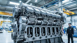 How Giant Crankshafts and Marine Engines Are Made | Mega Factory Process