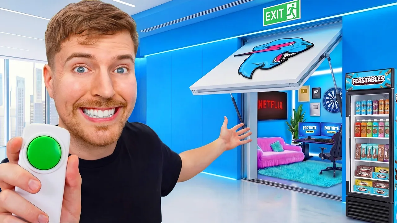 I Built A Secret Room to Hide From Mr Beast!