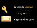 Keys and Rooms - DFS BFS