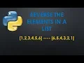 How to reverse a list in python Learn Python python list Example-8