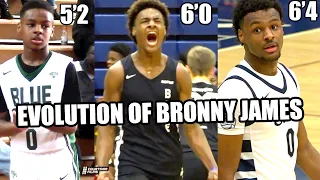 BRONNY JAMES IS AN NBA PROSPECT LeBron s Son Evolution from 5th Grade to Now