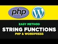 String Functions in PHP WordPress Tutorial in