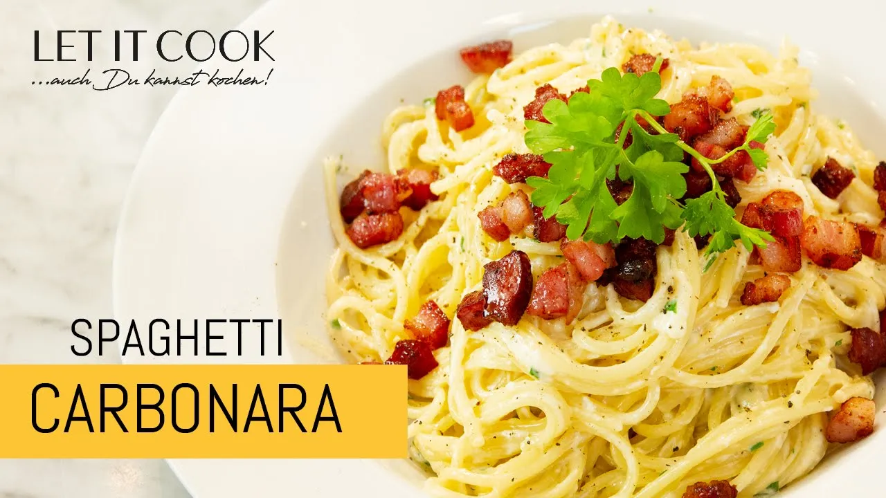 Italian Spaghetti Carbonara. 