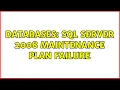 Databases SQL Server 2008 Maintenance Plan Failure