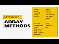 Quickly Master Every JavaScript Array Method All-In-One Guide