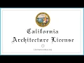 California Architect License - What You need to get started