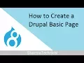 How to Create a Drupal Basic Page