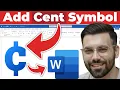 How to Make a Cent Sign in Word Type Symbol Shortcut Key