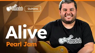 Capa do video Ensinando Alive - Pearl Jam na GUITARRA
