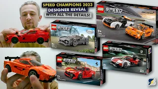 LEGO Speed Champions 2023 March lineup designer reveal with all details, new parts and more!