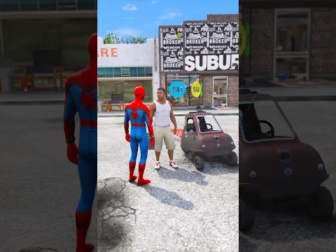 GTA V : FRANKLIN MODIFIED SPIDER-MAN HELICOPTER IN GTA 5 ! #shorts #viral #gta #gta5