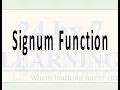 Signum Function I Relations and Functions I Grade 11 I Math I 24by7learning com