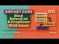Bind Enum to DropDown SelectList in ASP NET Core C 8 using Model Enum Binding Tutorial