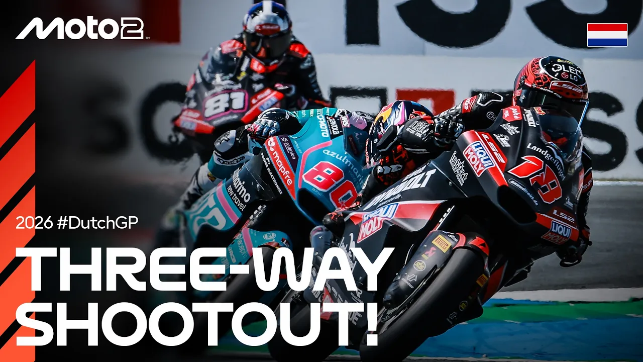 Alonso 🆚 Gonzalez 🆚 Agius: The EPIC three-way battle for Moto2 glory in Assen! ⚔️🔥| 2026 Dutch GP