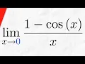 Limit of 1-cos x x as x approaches 0 Calculus 1