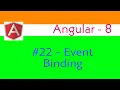 Event Binding In Angular 8 Angular 8 Tutorial In Hindi OnlyCoding