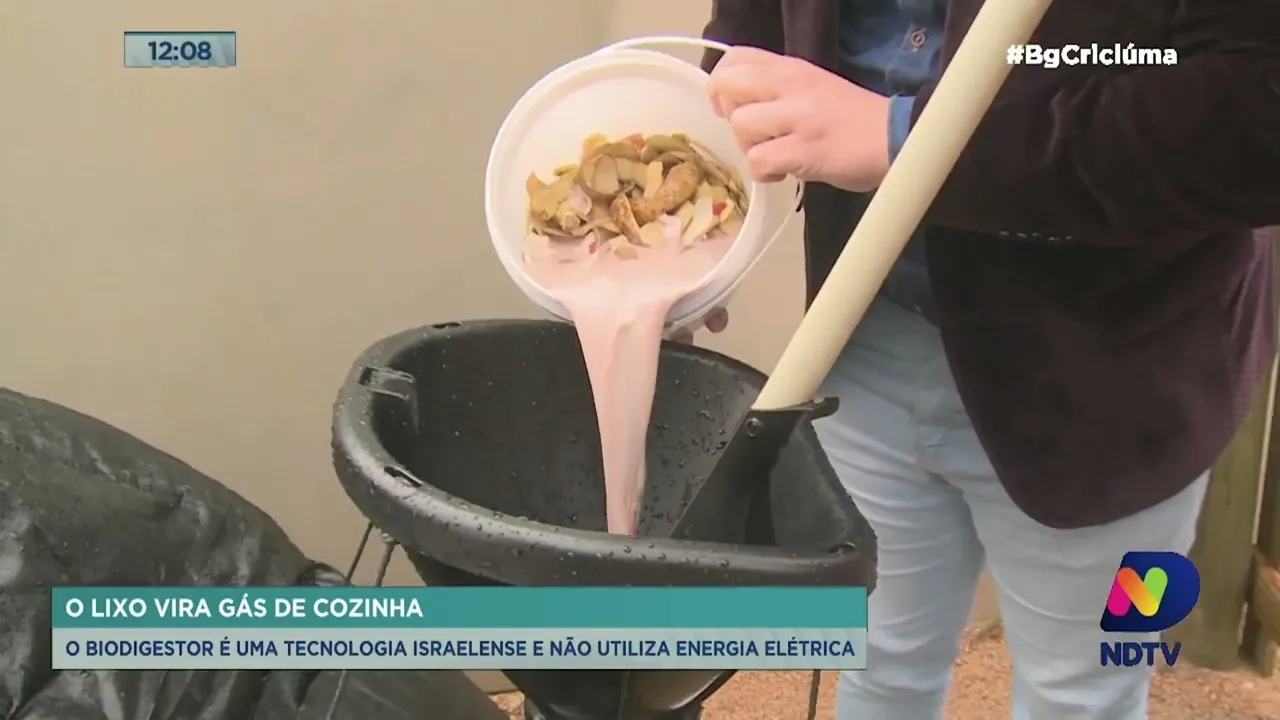 Equipamento com tecnologia israelense transforma o lixo em gás de cozinha em escola de Tubarão