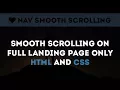 Smooth Scrolling On Full Landing Sections With Only HTML And CSS