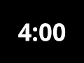 4 Minutes Timer With Black Background No Music