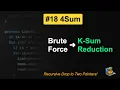 LeetCode 4Sum in Java Brute Force vs Two Pointers vs K-Sum - Scalable Interview Tactic