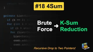 LeetCode 4Sum in Java Brute Force vs Two Pointers vs K-Sum - Scalable Interview Tactic