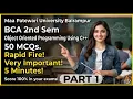 BCA 2nd Sem Object Oriented Programming Using C 50 MCQs Rapid Fire MPU Part 1