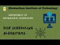 Disk Scheduling Algorithms Operating Systems Mrs M Saranya