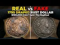 REAL vs FAKE Draped Bust Dollar 1795 Coin How to Identify Genuine vs Replica Rare Silver Dollar