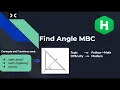 Find Angle MBC HackerRank Problem Solving Python