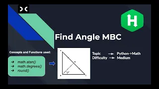 Find Angle MBC HackerRank Problem Solving Python